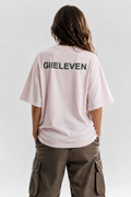 GIIELEVEN Back Print Oversized Tee – Blush Pink