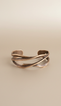 Bronze Sculpted Cuff Bracelet Handcrafted