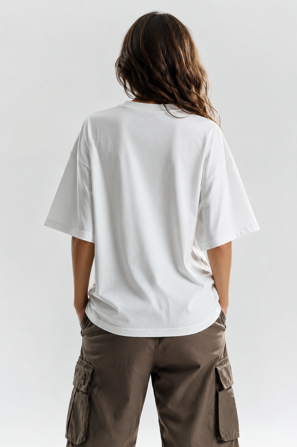Plain White Oversized Drop Shoulder Tee