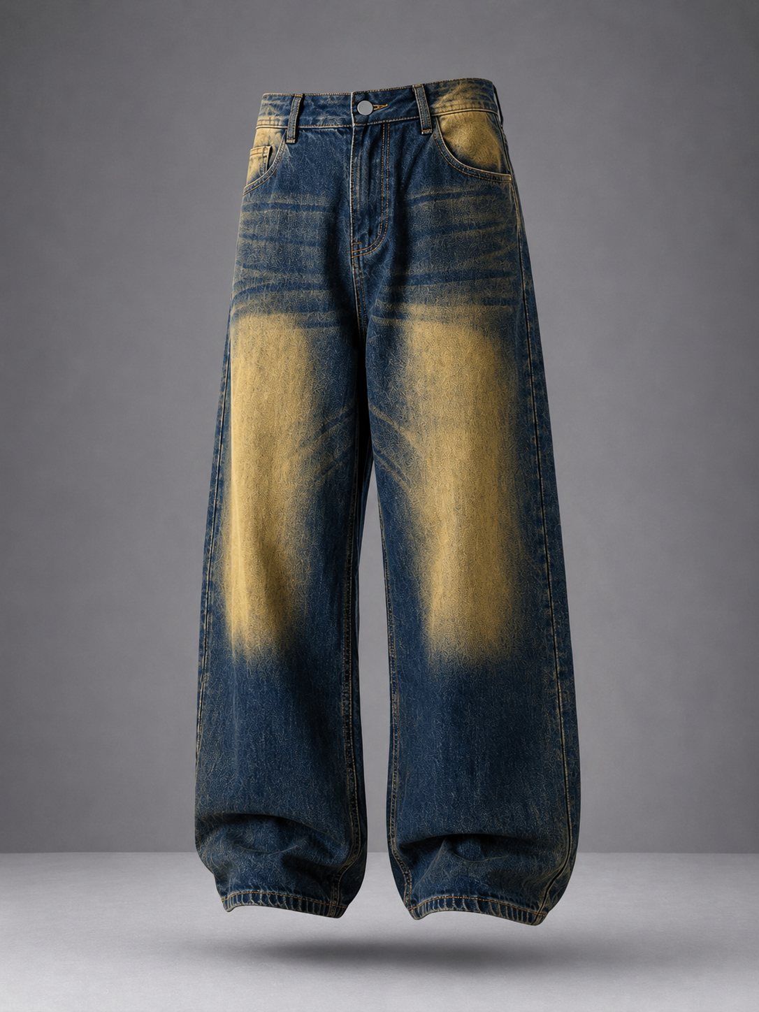 Mustard Fade Balloon Leg Jeans